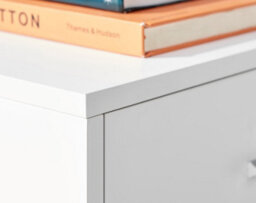 Furniturebox Taylor White Painted Wooden Bedside Table With 1 Drawer Plus Open Storage Space And Silver Handles - thumbnail 3