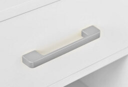 Furniturebox Taylor White Painted Wooden Bedside Table With 1 Drawer Plus Open Storage Space And Silver Handles - thumbnail 4