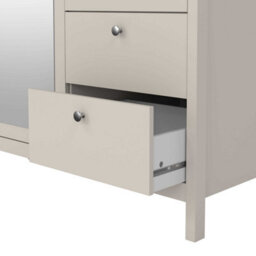 Wyld Haus Gossmere Natural Cashmere 3-Door Wardrobe With Mirror And 2 Drawers - thumbnail 8