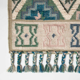 Homescapes Matala Green & Blue Kilim Wool Rug 160 X 230 Cm - thumbnail 3