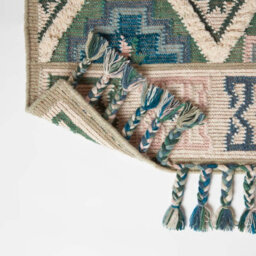 Homescapes Matala Green & Blue Kilim Wool Rug 160 X 230 Cm - thumbnail 5