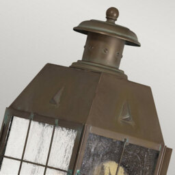 Luminosa Lighting Luminosa Hinkley Nantucket Outdoor Wall Lantern Aged Brass, Ip44 - thumbnail 2