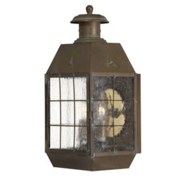 Luminosa Lighting Luminosa Hinkley Nantucket Outdoor Wall Lantern Aged Brass, Ip44 - thumbnail 1
