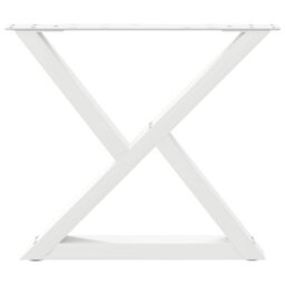 Berkfield Coffee Table Legs 2 Pcs White 60X(42-43.3) Cm Steel - thumbnail 5