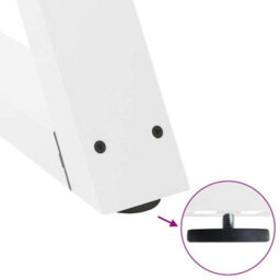 Berkfield Coffee Table Legs 2 Pcs White 60X(42-43.3) Cm Steel - thumbnail 9