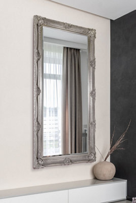 Mirroroutlet Abbey Full Length Leaner Large Silver Decorative Ornate Wall Mirror 5Ft5 X 2Ft7, (168Cm X 78Cm) - image 1