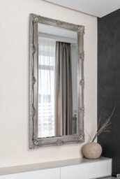 Mirroroutlet Abbey Full Length Leaner Large Silver Decorative Ornate Wall Mirror 5Ft5 X 2Ft7, (168Cm X 78Cm) - thumbnail 1