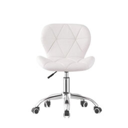 Modern Cushioned Computer Desk Office Chair Chrome Legs Swivel Adjustable Stool - thumbnail 4