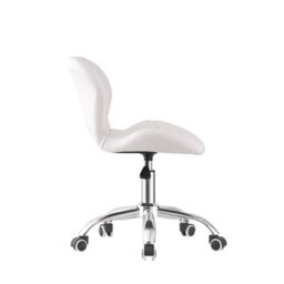 Modern Cushioned Computer Desk Office Chair Chrome Legs Swivel Adjustable Stool - thumbnail 5