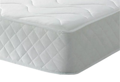 "Wilson Beds Limited Wilson Beds - Basic 6.5"" Deep 3Ft Single All White Quilted Longwave Design, Hybrid Spring Mattress With A Layer Of Memory Foam" - image 1
