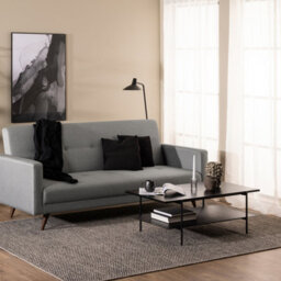 Furniture To Go Angus Coffee Table In Black & Powder-Coated Metal Legs - thumbnail 4