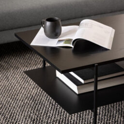 Furniture To Go Angus Coffee Table In Black & Powder-Coated Metal Legs - thumbnail 6