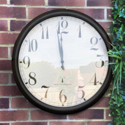 Primrose Large Black Outdoor Garden Wall Clock 57Cm Perfect Time Radio Controlled - thumbnail 2