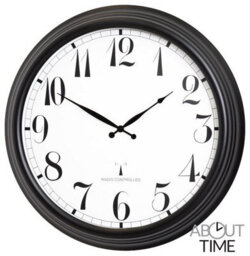 Primrose Large Black Outdoor Garden Wall Clock 57Cm Perfect Time Radio Controlled - thumbnail 1
