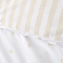 Bianca Mini Star & Stripes Reversible Cotton Duvet Cover Set With Pillowcases Natural - thumbnail 4