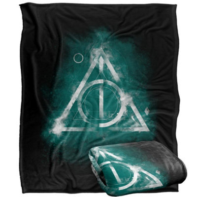 Harry Potter Deathly Hallows Watercolour Blanket Multicoloured (One Size) - image 1