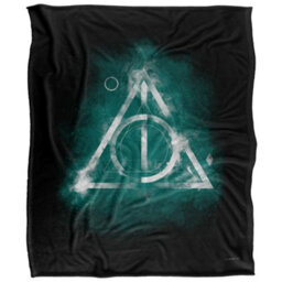 Harry Potter Deathly Hallows Watercolour Blanket Multicoloured (One Size) - thumbnail 2
