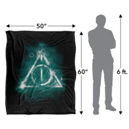 Harry Potter Deathly Hallows Watercolour Blanket Multicoloured (One Size) - thumbnail 5