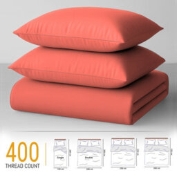 Lazzaro Premium 400 Thread Count 100% Egyptian Cotton King Duvet Cover Set Premium Cotton Bedding Set With Zipper Closure - thumbnail 5