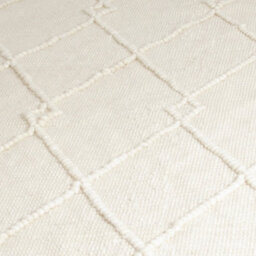 Native Home & Lifestyle Cream Diamond Pattern Large Wool Rug