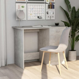 Berkfield Desk Concrete Grey 100X50X76 Cm Engineered Wood - thumbnail 1