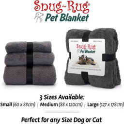 Snug Rug Pet Blankets - Cat & Dog Sherpa Fleece Blanket - Medium 120 X 88Cm, Slate Grey - thumbnail 2