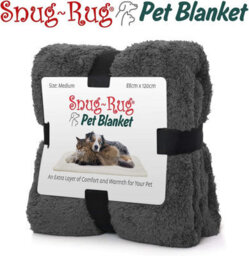 Snug Rug Pet Blankets - Cat & Dog Sherpa Fleece Blanket - Medium 120 X 88Cm, Slate Grey - thumbnail 6