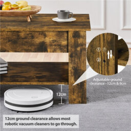 Yaheetech Wooden Lift Top Coffee Table With Storage For Living Room Rustic Brown - thumbnail 5