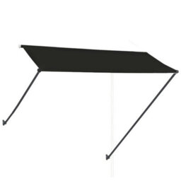 Walplus Retractable Awning Garden Sun Shade Canopy Gazebo For Back Door, Porch, Patio With Led 300X150 Cm Anthracite - thumbnail 4