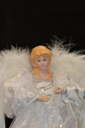 Samuel Alexander 30Cm White & Silver Christmas Tree Top Fairy Angel House Decoration Ornament - thumbnail 7