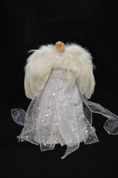 Samuel Alexander 30Cm White & Silver Christmas Tree Top Fairy Angel House Decoration Ornament - thumbnail 6