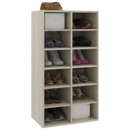 Berkfield Durable Shoe Rack Sonoma Oak 54X34X100.5 Cm Engineered Wood - thumbnail 3
