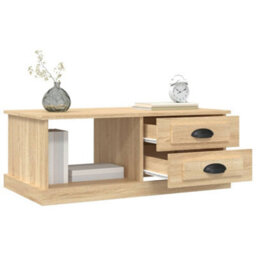 Berkfield Coffee Table Sonoma Oak 90X50X35 Cm Engineered Wood - thumbnail 5