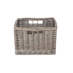 Red Hamper St059 Wicker Medium Square Antique Wash Unlined Storage Basket - thumbnail 2