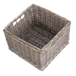 Red Hamper St059 Wicker Medium Square Antique Wash Unlined Storage Basket - thumbnail 3