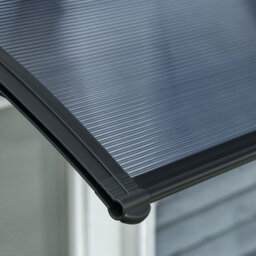 Matteo Black Polypropylene Door Canopy Awning - Weatherproof Shelter 100 X 75Cm - thumbnail 8