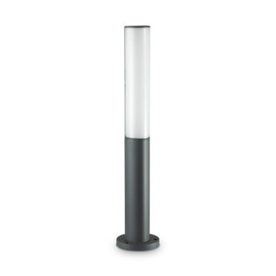 Ideal Lux Etere Integrated Led Outdoor Bollard Lamp 1 Light Anthracite 3000K Ip44