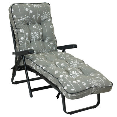 Glendale Garden & Leisure Deluxe Sun Lounger Bed Renaissance - L115 X W65 X H94 Cm - Grey - image 1