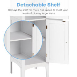 Costway 5-Tier Bathroom High Cabinet Tall Narrow Storage Cabinet Organizer - thumbnail 7