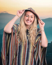 Country Club Hip Hoodie Striped Poncho Blanket/throw Multi One Size Fits Most. - thumbnail 3
