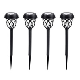 Gardenwize Pack Of 4 Solar Powered Pathway Stake Lights Eco Friendly No Running Costs Decorative Garden Lights - thumbnail 3
