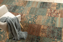 RugsX Wool Carpet Kashqai 4327 400 Patchwork Green  200X300 Cm - thumbnail 5