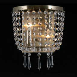 Luminosa Lighting Luminosa Wall Lamp Antique Bronze 2 Light With Crystal Glass Shade, E14 - thumbnail 3