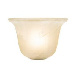 Happy Homewares Pair Of White Alabaster Glass Shades With Traditional Shape For E14 And E27 - thumbnail 3