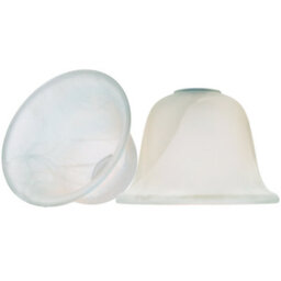 Happy Homewares Pair Of White Alabaster Glass Shades With Traditional Shape For E14 And E27 - thumbnail 2