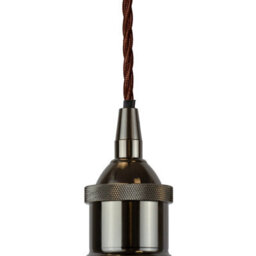 Duck Egg Blue Small Trinity Metal Painted Dome Pendant Light With Nickle Lamp Holder And Black Round Cable - Se Home - thumbnail 3