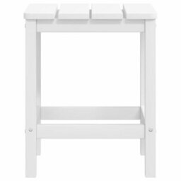 Berkfield Garden Adirondack Chairs With Footstool & Table Hdpe White - thumbnail 6