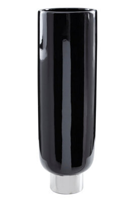 Orsina Callie Black And Silver Large Pedestal Vase. - image 1