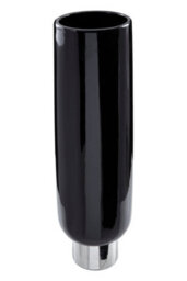 Orsina Callie Black And Silver Large Pedestal Vase. - thumbnail 2