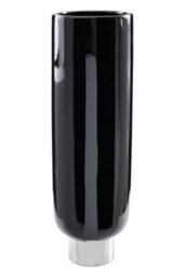 Orsina Callie Black And Silver Large Pedestal Vase.